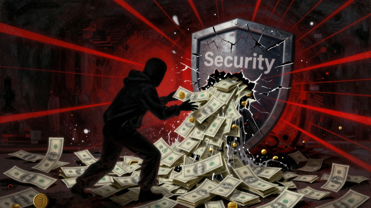 An abstract attack on a DeFi oracle using borrowed funds to manipulate prices and drain protocol funds.