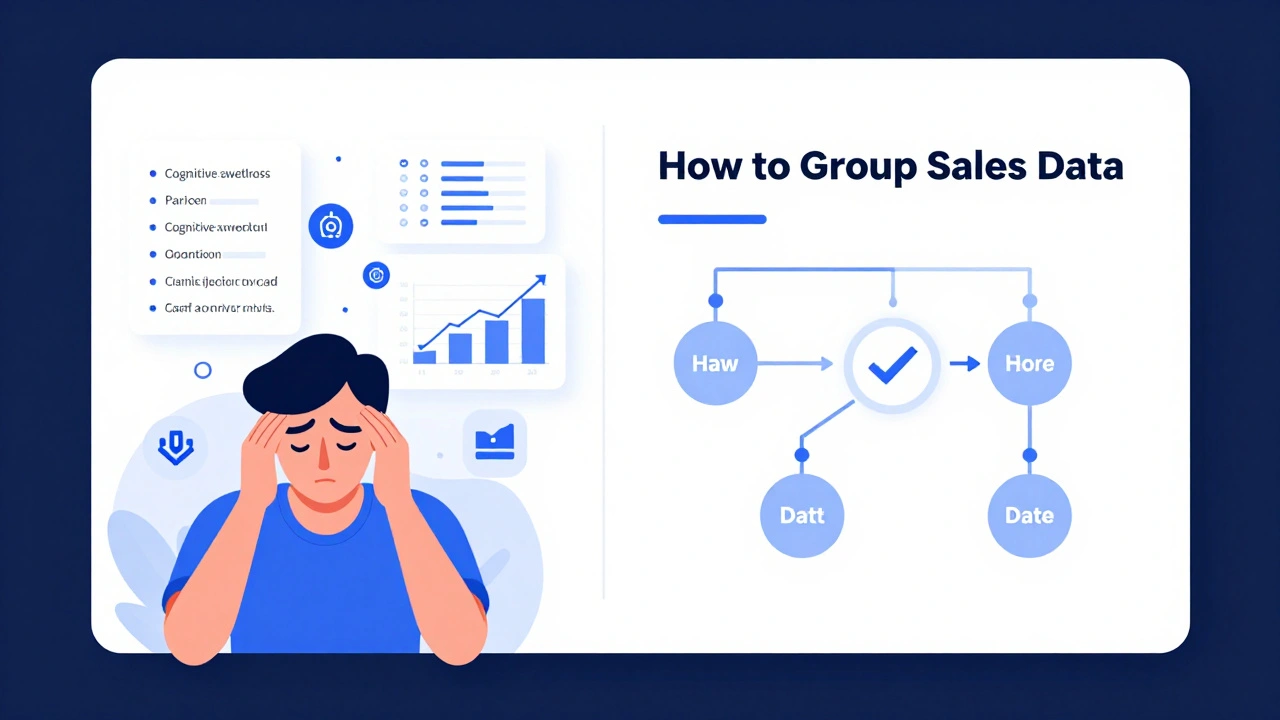 Contrasting cluttered information overload versus clean, focused learning interface.