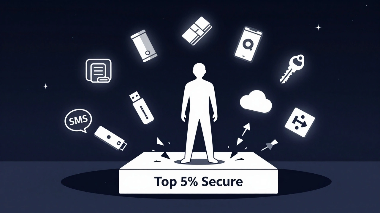 Figure standing on secure crypto practices as outdated methods fall away into darkness.