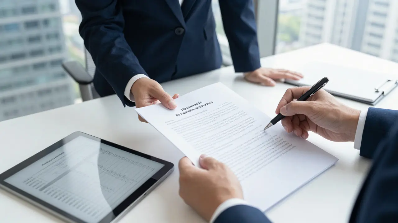 A professional reviewing legal compliance documents and digital checklists.