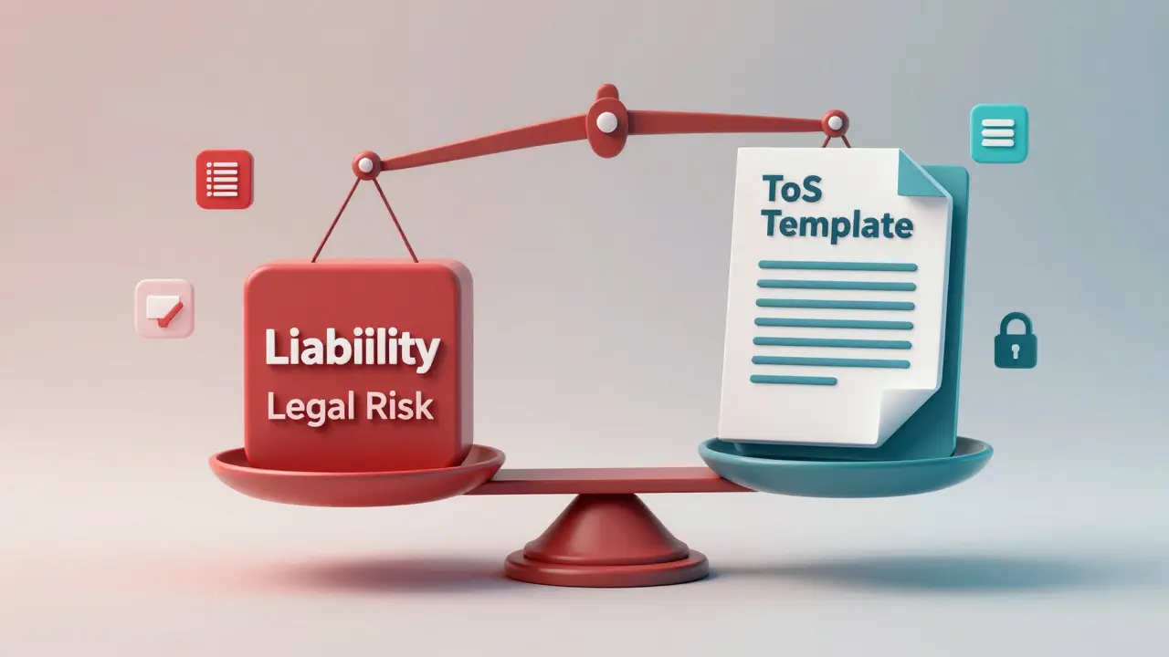 Balanced scale showing liability vs legal protection