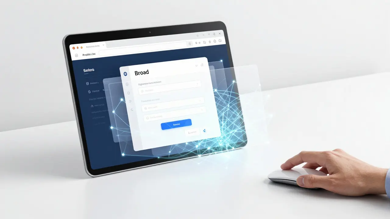 Invisible data streams overlaying a browser window