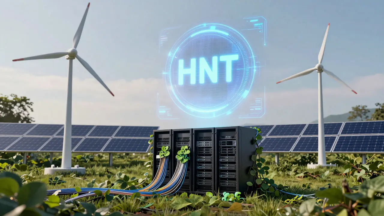 Holographic NFT supported by renewable energy sources like wind and solar.