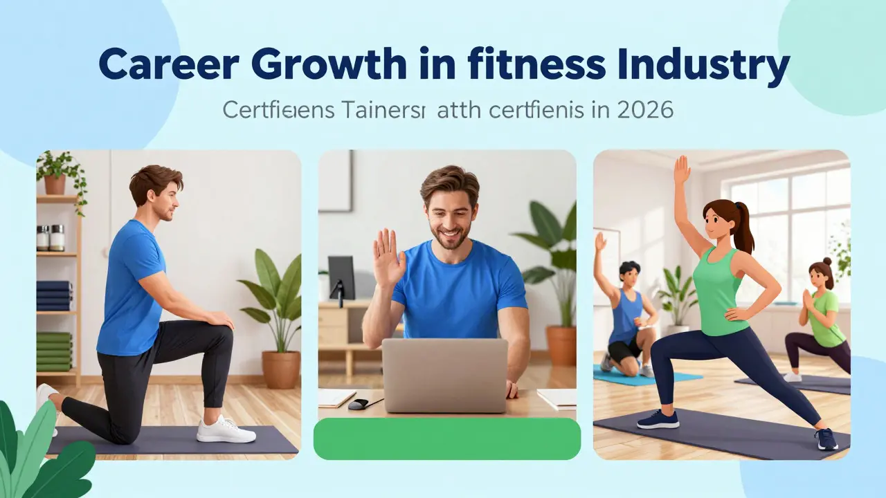 Illustration of diverse personal training career paths