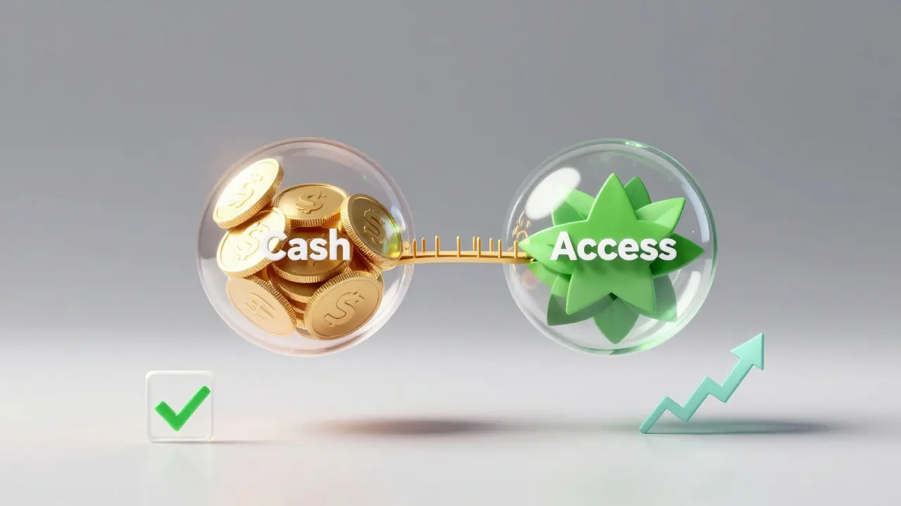 3D illustration of mutual benefits connecting two reward types