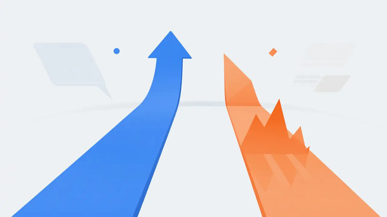 Abstract illustration of stable vs spiky revenue streams