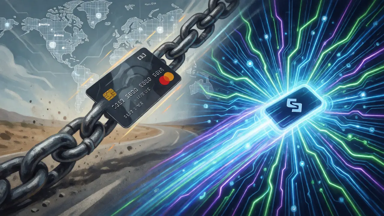 Neon stablecoin lightning vs slow credit card chains