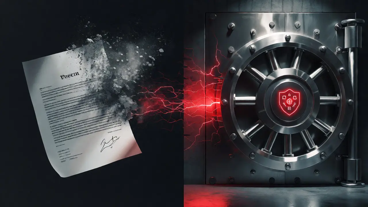 Digital vault securing assets against security breaches